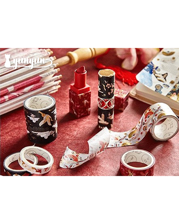 Box Washi Tapes Oriental Foil - 5 pzas