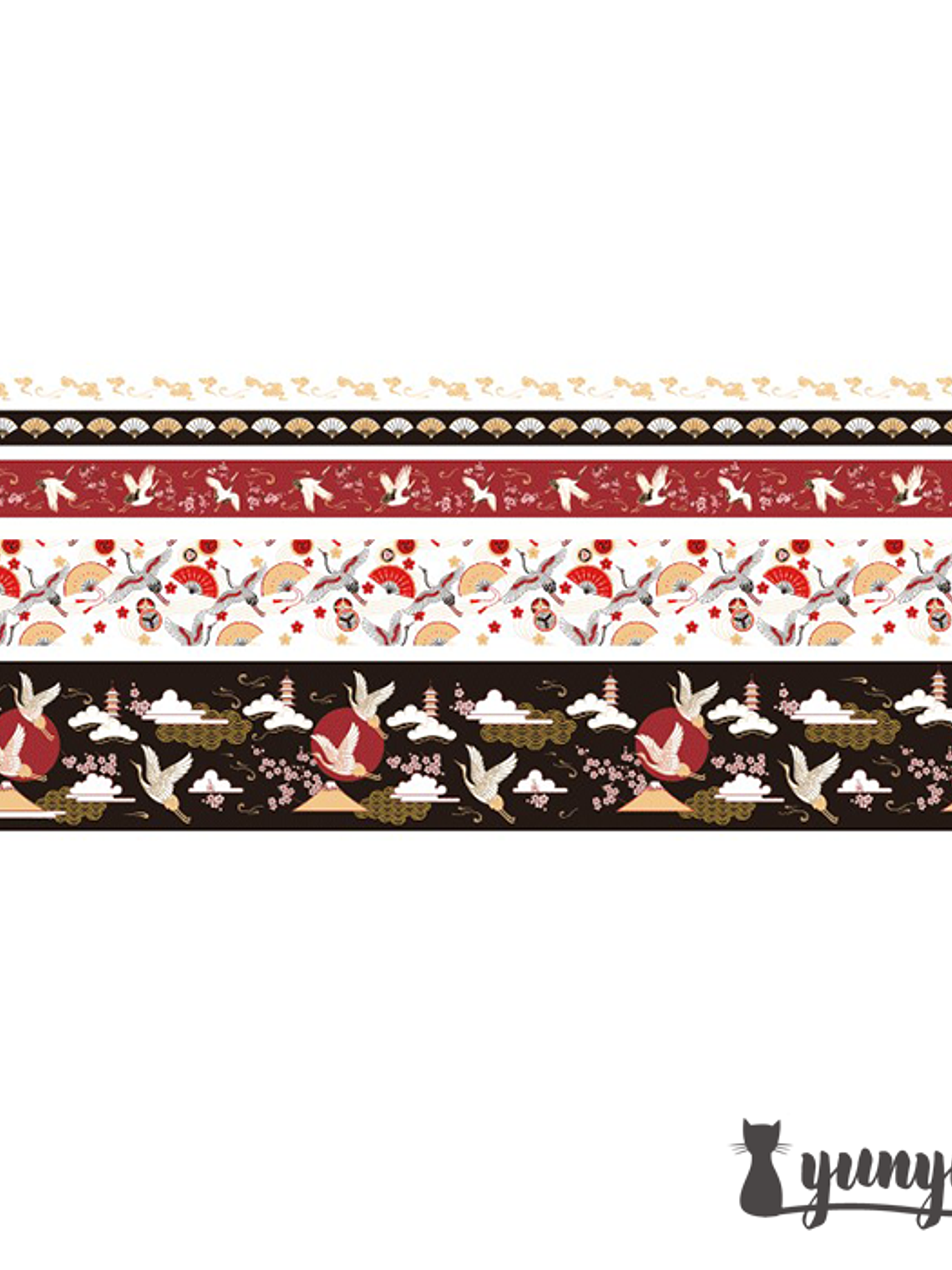 Box Washi Tapes Oriental Foil - 5 pzas 5