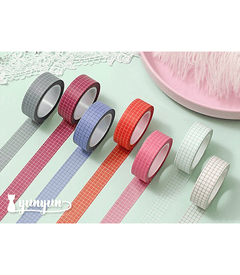 Washi Tapes Cuadrícula II - 8 mtrs