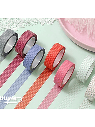 Washi Tapes Cuadrícula II - 8 mtrs