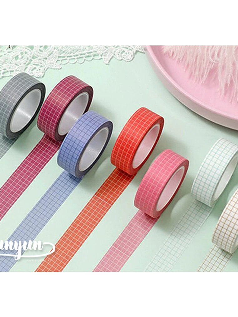 Washi Tapes Cuadrícula II - 8 mtrs 1