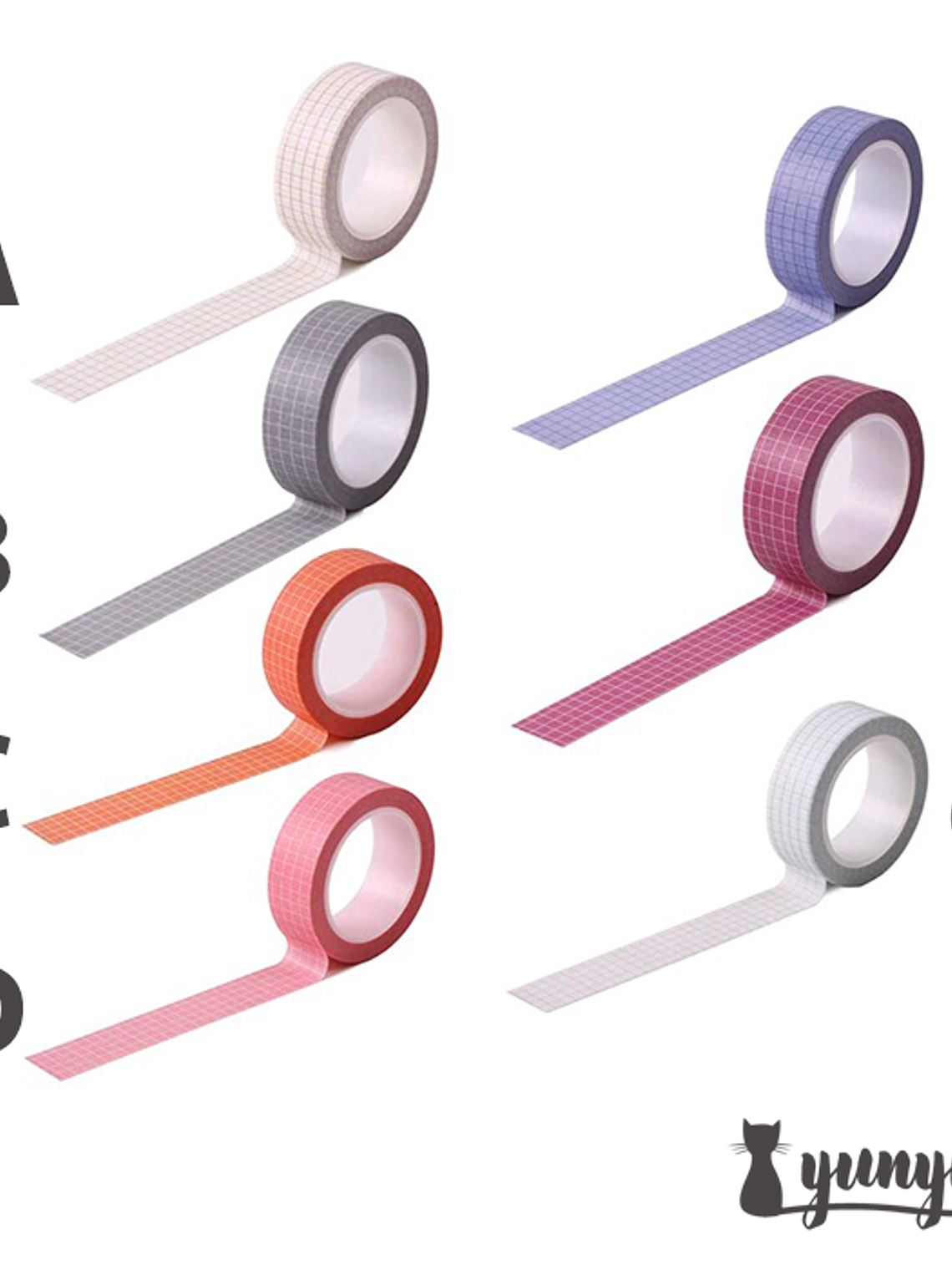 Washi Tapes Cuadrícula II - 8 mtrs 4