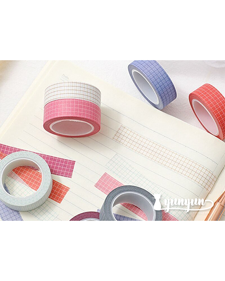 Washi Tapes Cuadrícula II - 8 mtrs