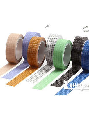 Washi Tape Cuadrícula I - 8 mtrs