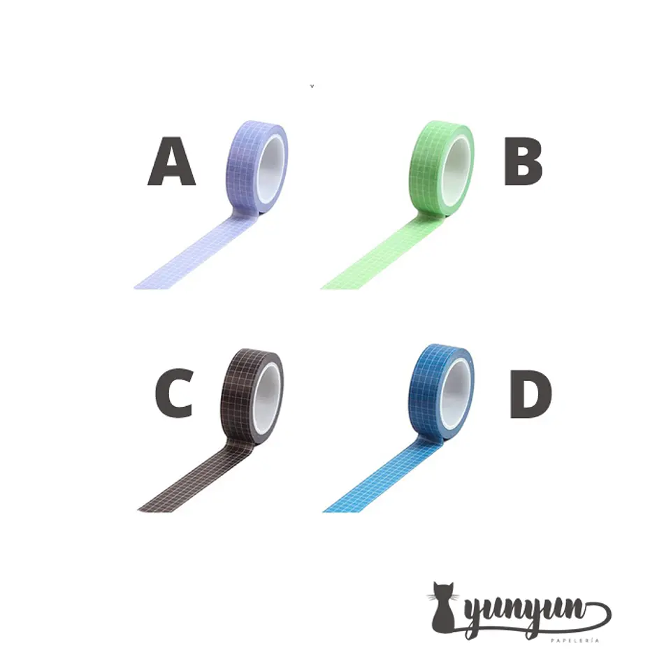 Washi Tape Cuadrícula I - 8 mtrs 2