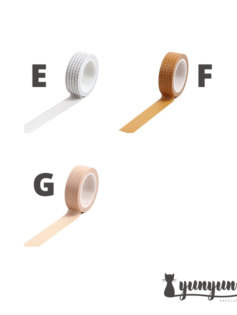 Washi Tape Cuadrícula I - 8 mtrs 3