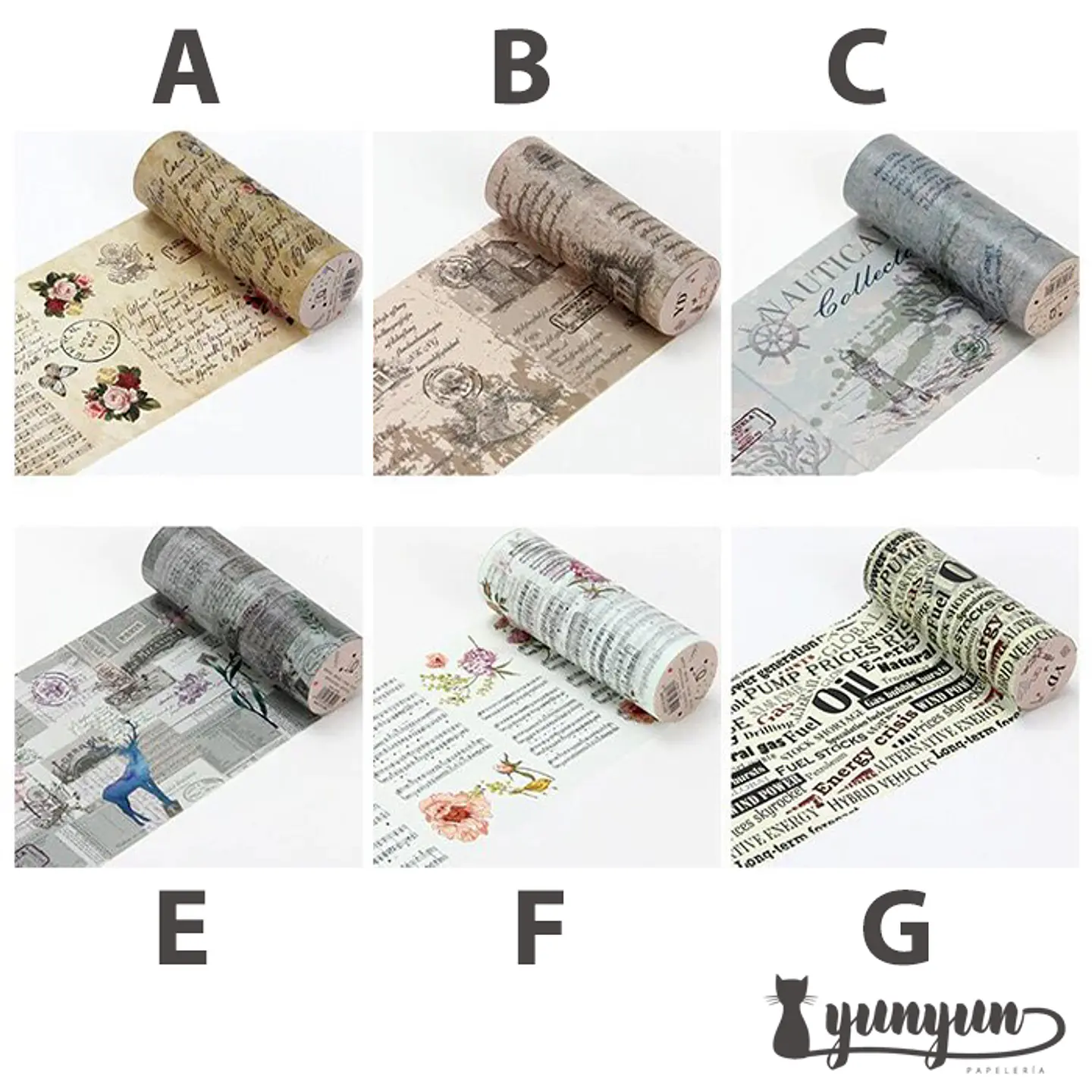 Washi Tape Vintage XL - 10 cm 5