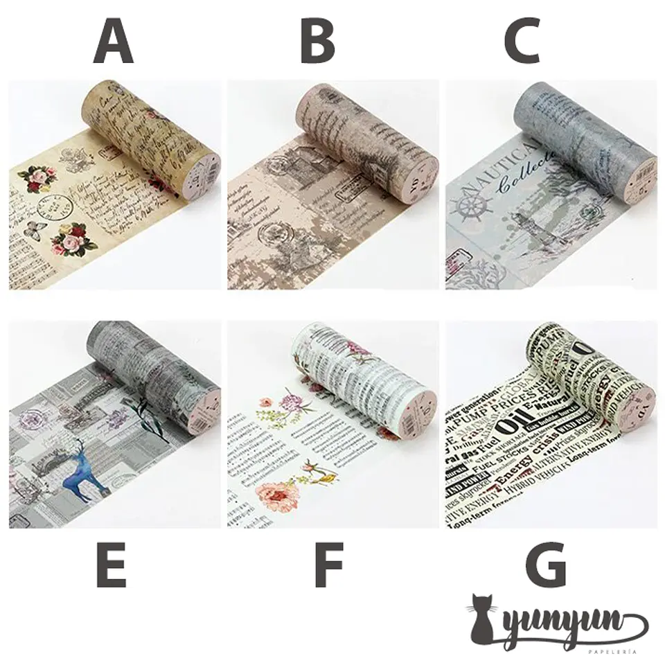 Washi Tape Vintage XL - 10 cm 5