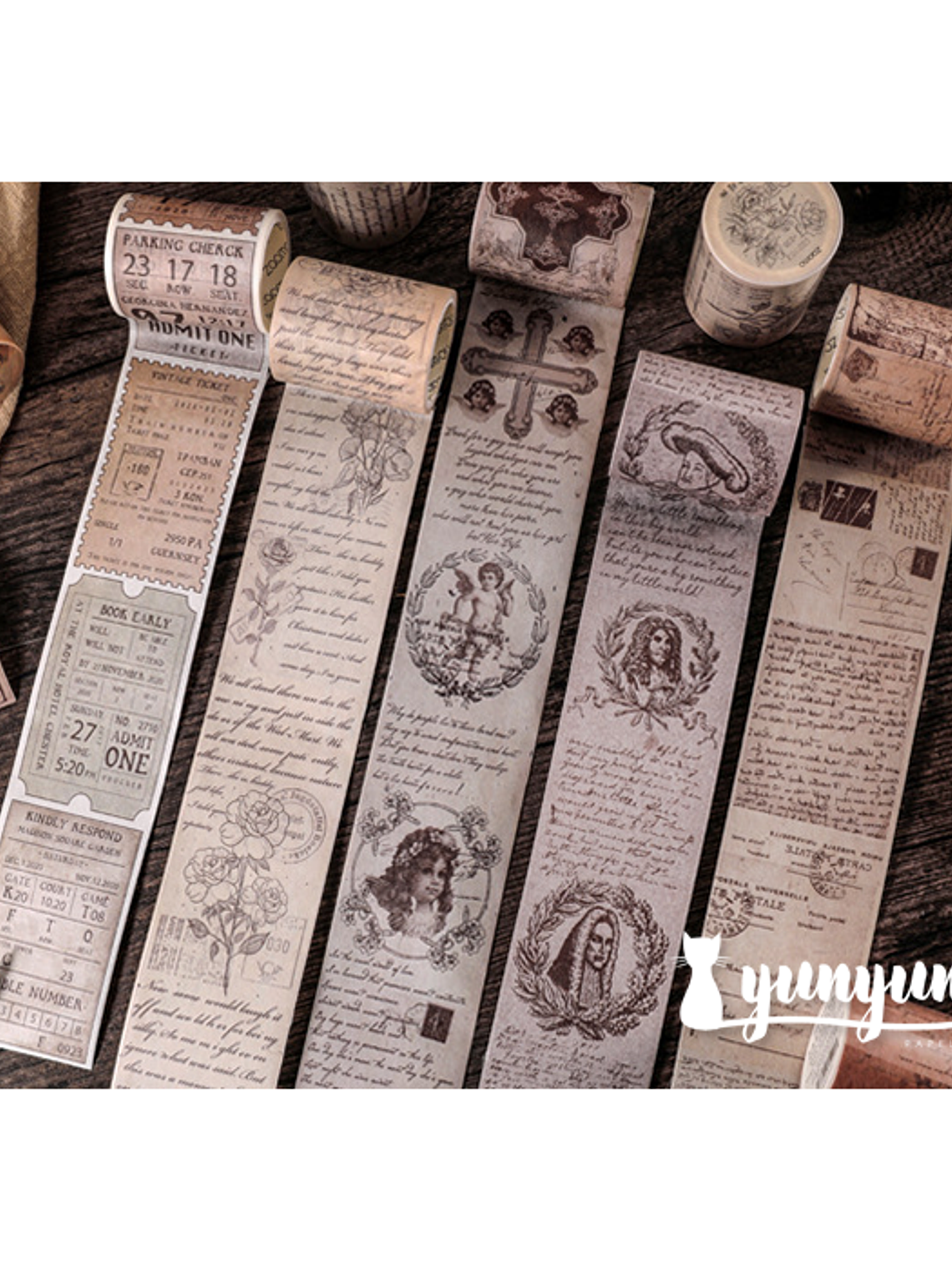 Washi Tapes Vintage - 5 cm 3