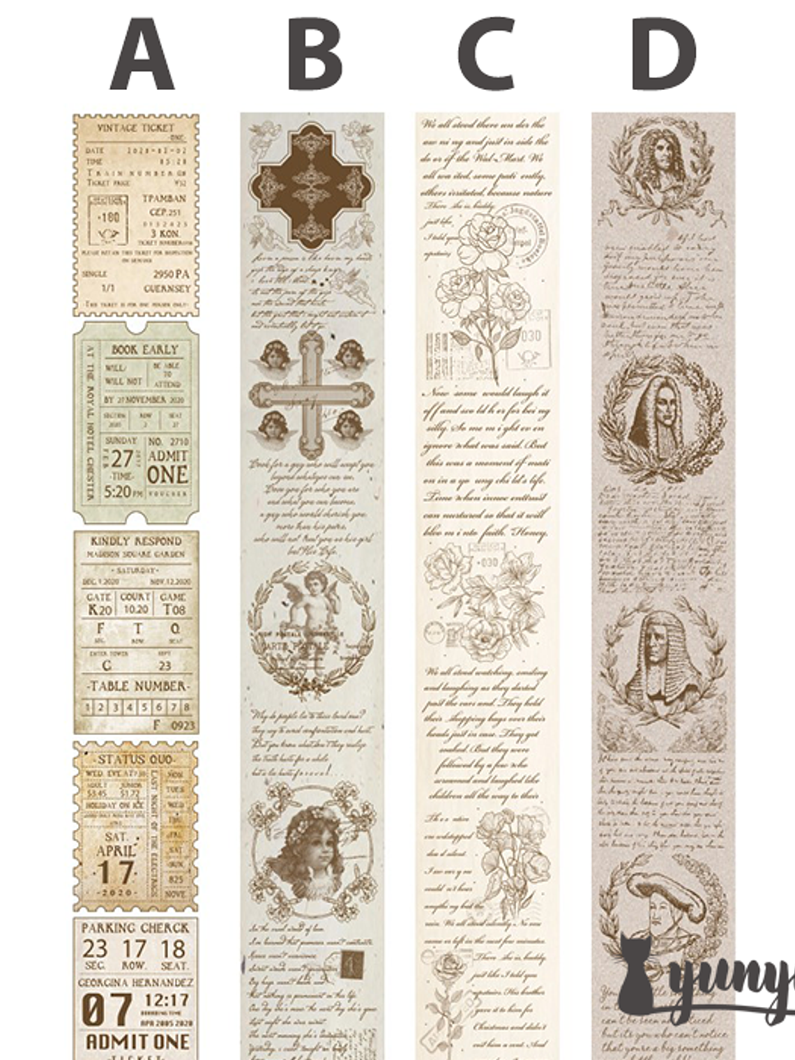 Washi Tapes Vintage - 5 cm 5