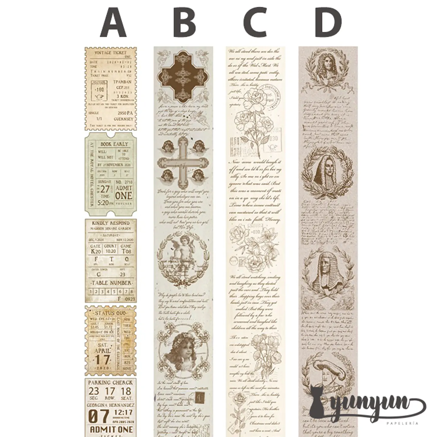 Washi Tapes Vintage - 5 cm 5
