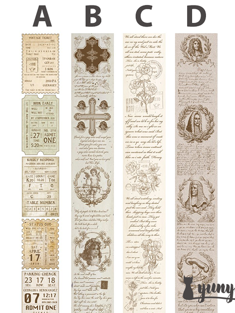 Washi Tapes Vintage - 5 cm 5