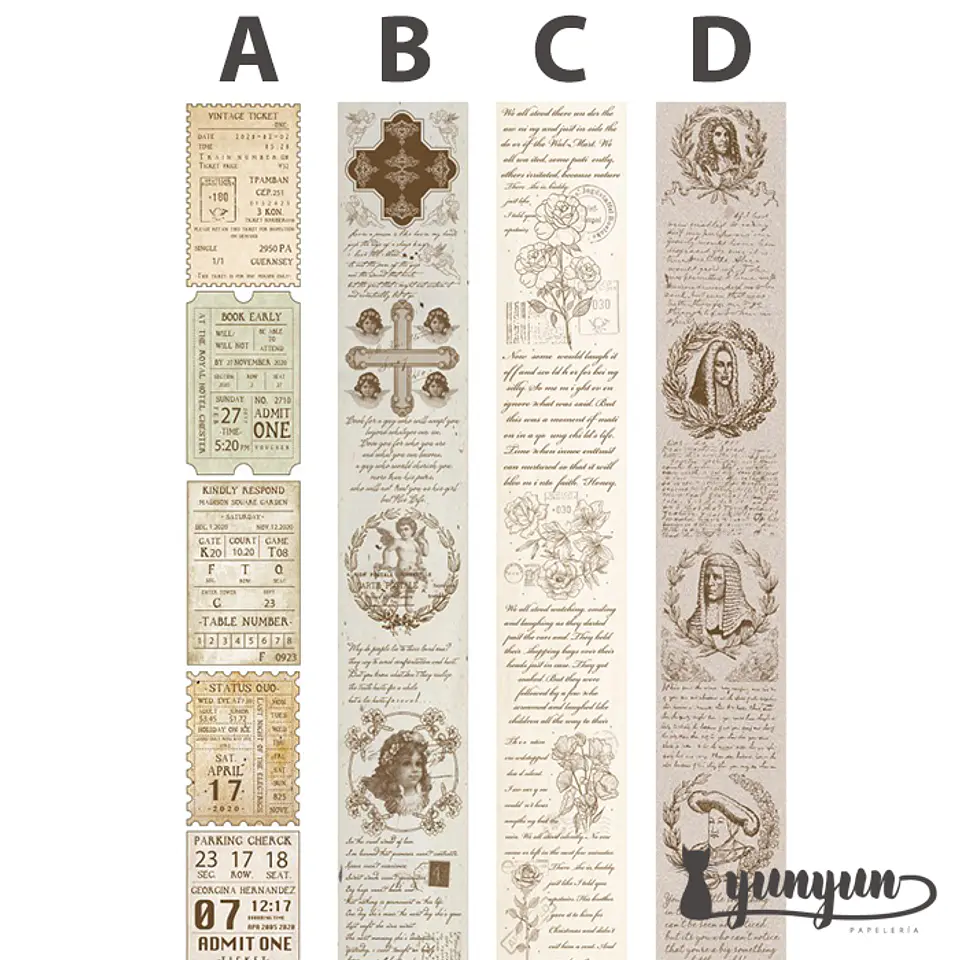 Washi Tapes Vintage - 5 cm 5