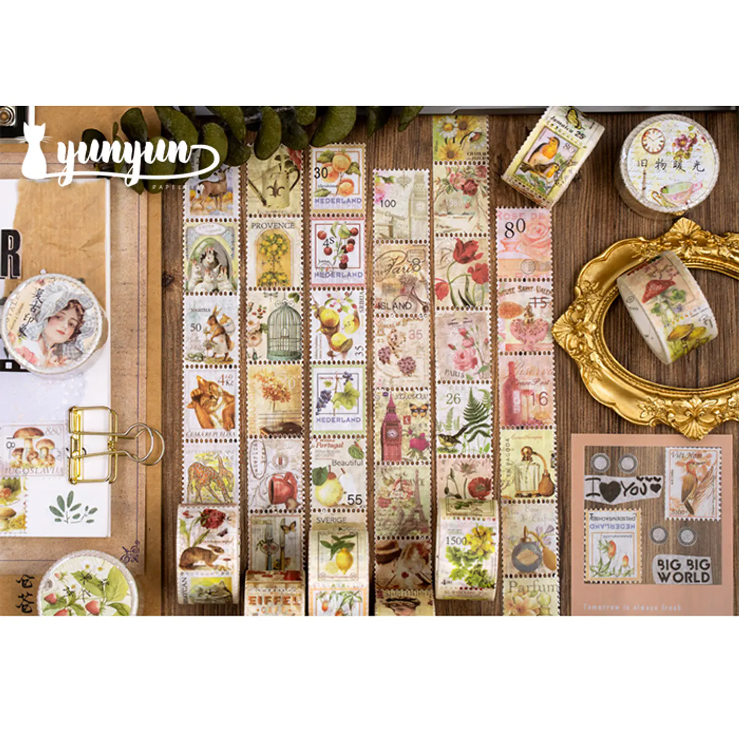 Washi Tapes Estampillas Vintage I 1