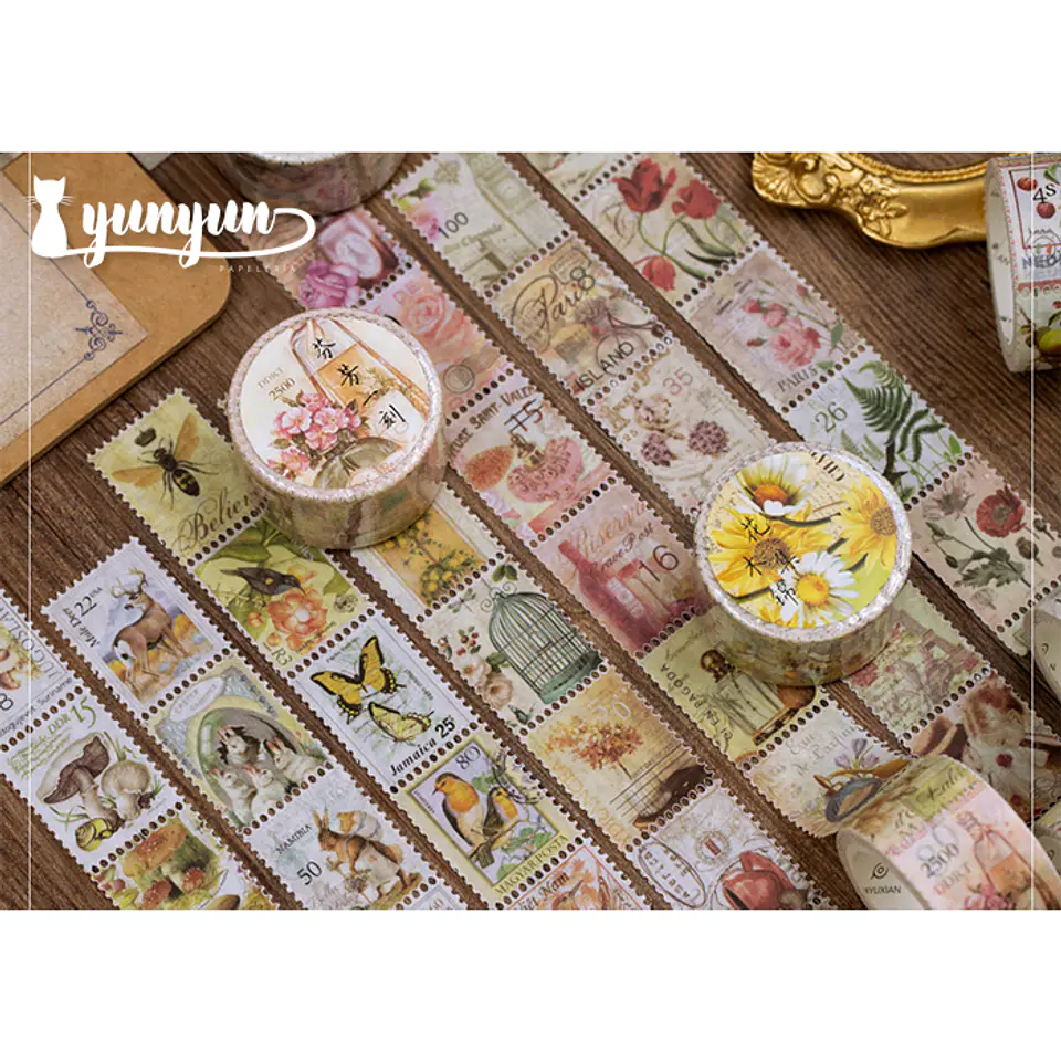 Washi Tapes Estampillas Vintage I 2