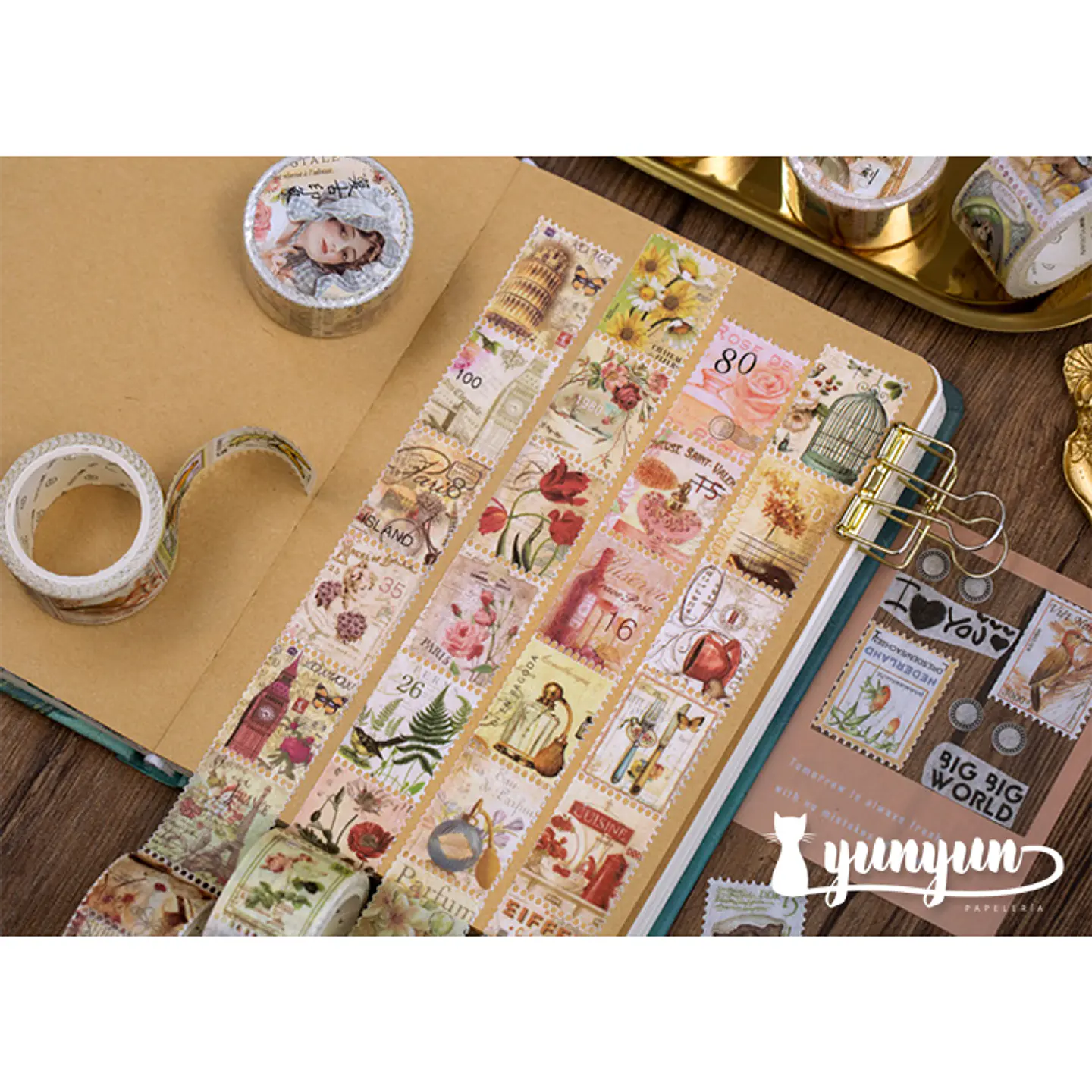 Washi Tapes Estampillas Vintage I 5