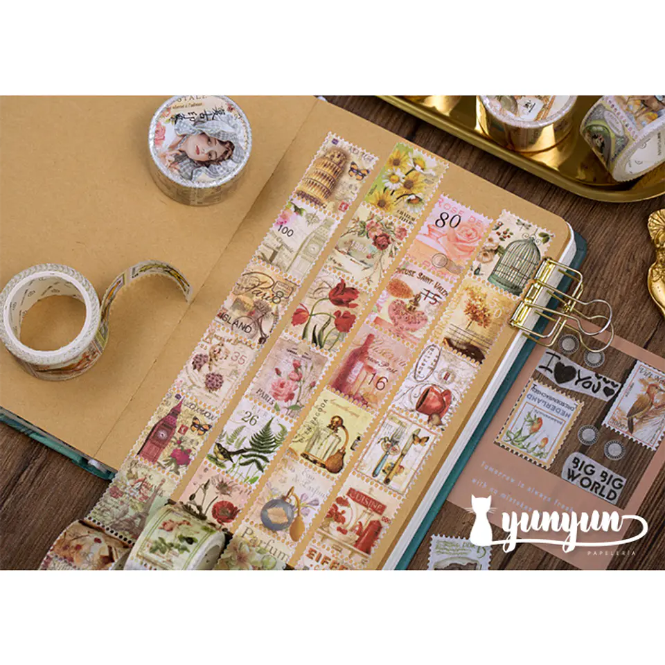 Washi Tapes Estampillas Vintage I 5