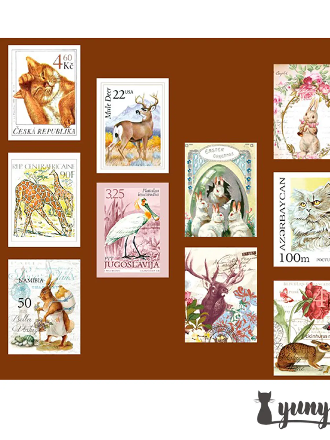 Washi Tapes Estampillas Vintage I 7