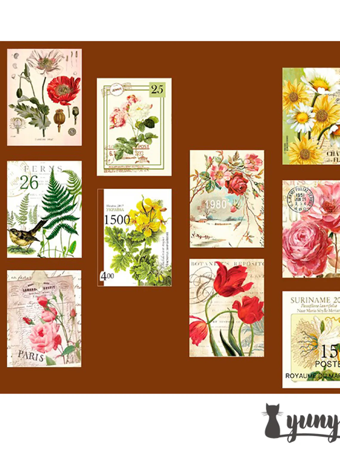 Washi Tapes Estampillas Vintage I 8