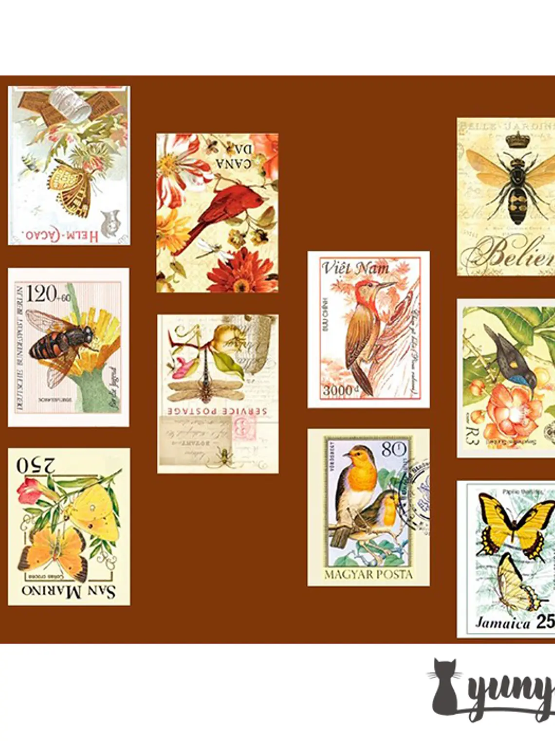 Washi Tapes Estampillas Vintage I 10