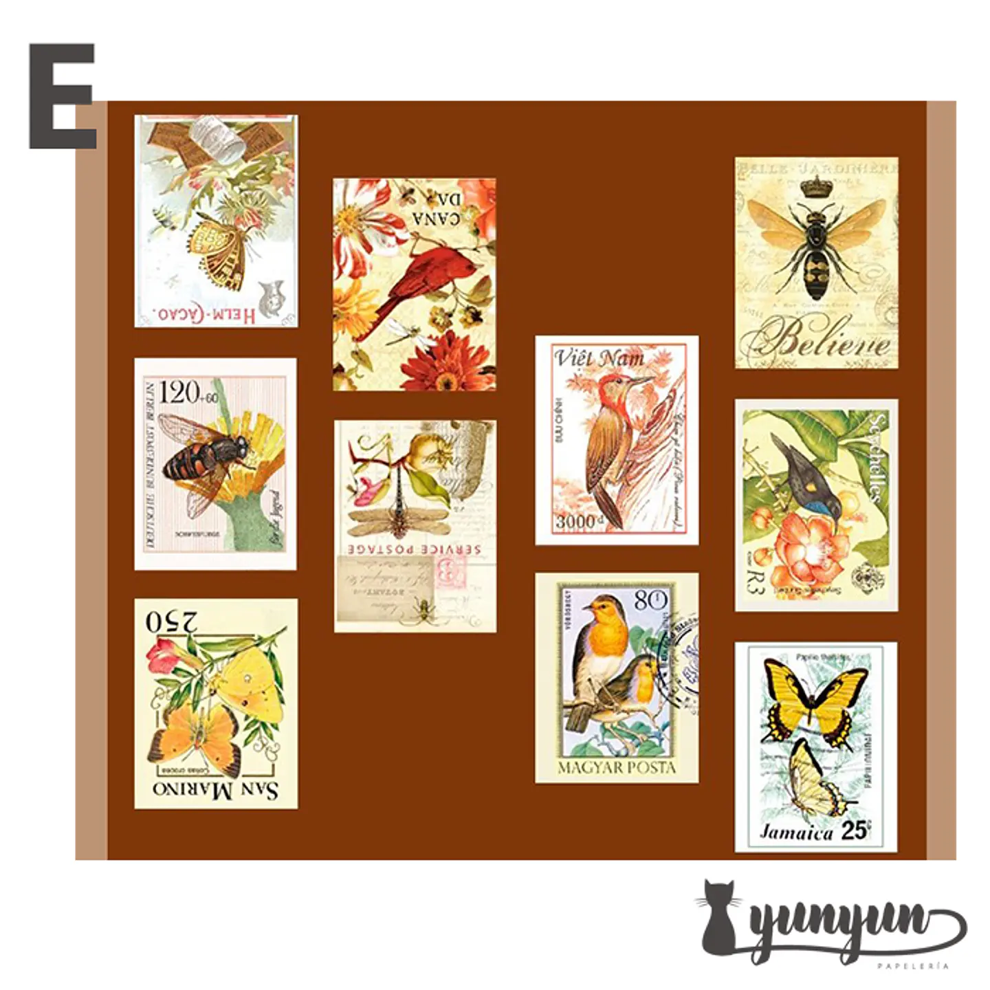 Washi Tapes Estampillas Vintage I 10