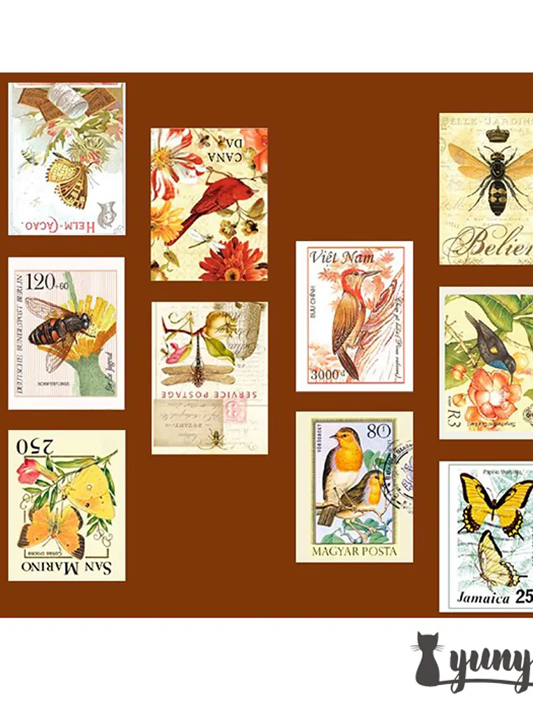 Washi Tapes Estampillas Vintage I 10