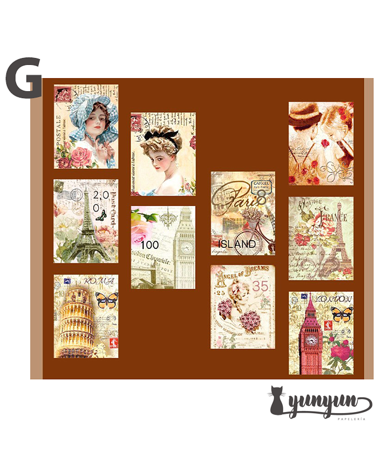 Washi Tapes Estampillas Vintage I