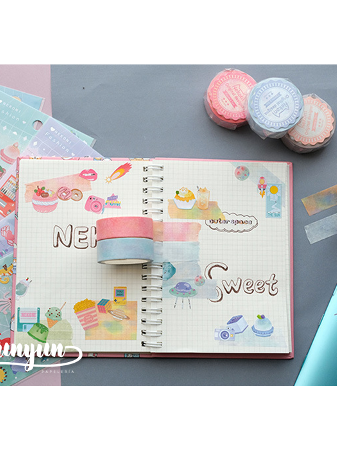 Washi Tapes Acuarela - 1,5cm 3