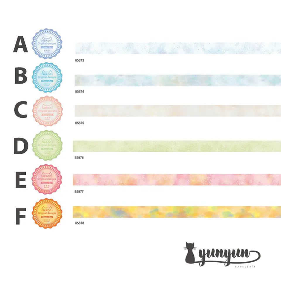 Washi Tapes Acuarela - 1,5cm 4