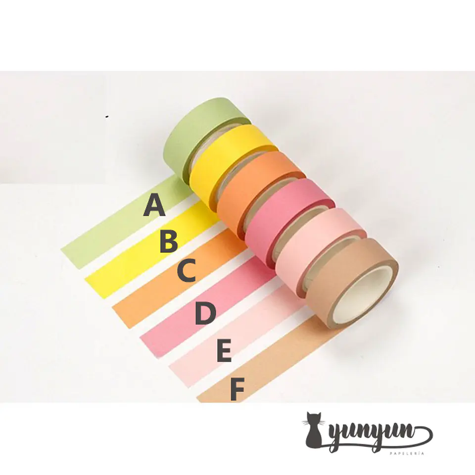 Washi Tapes Soft Colours - 1,5cm 5