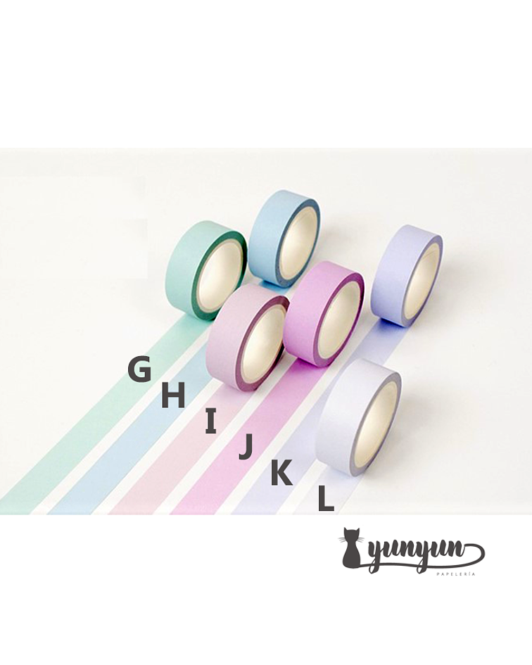 Washi Tapes Soft Colours - 1,5cm