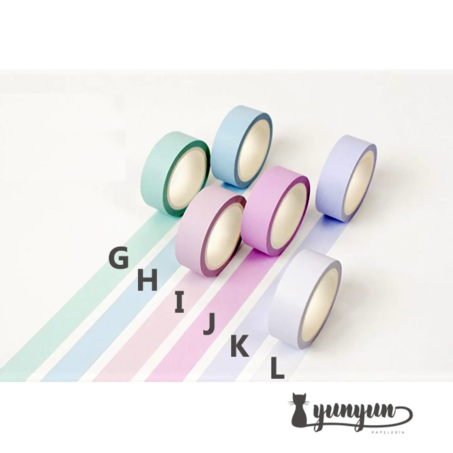 Washi Tapes Soft Colours - 1,5cm 6
