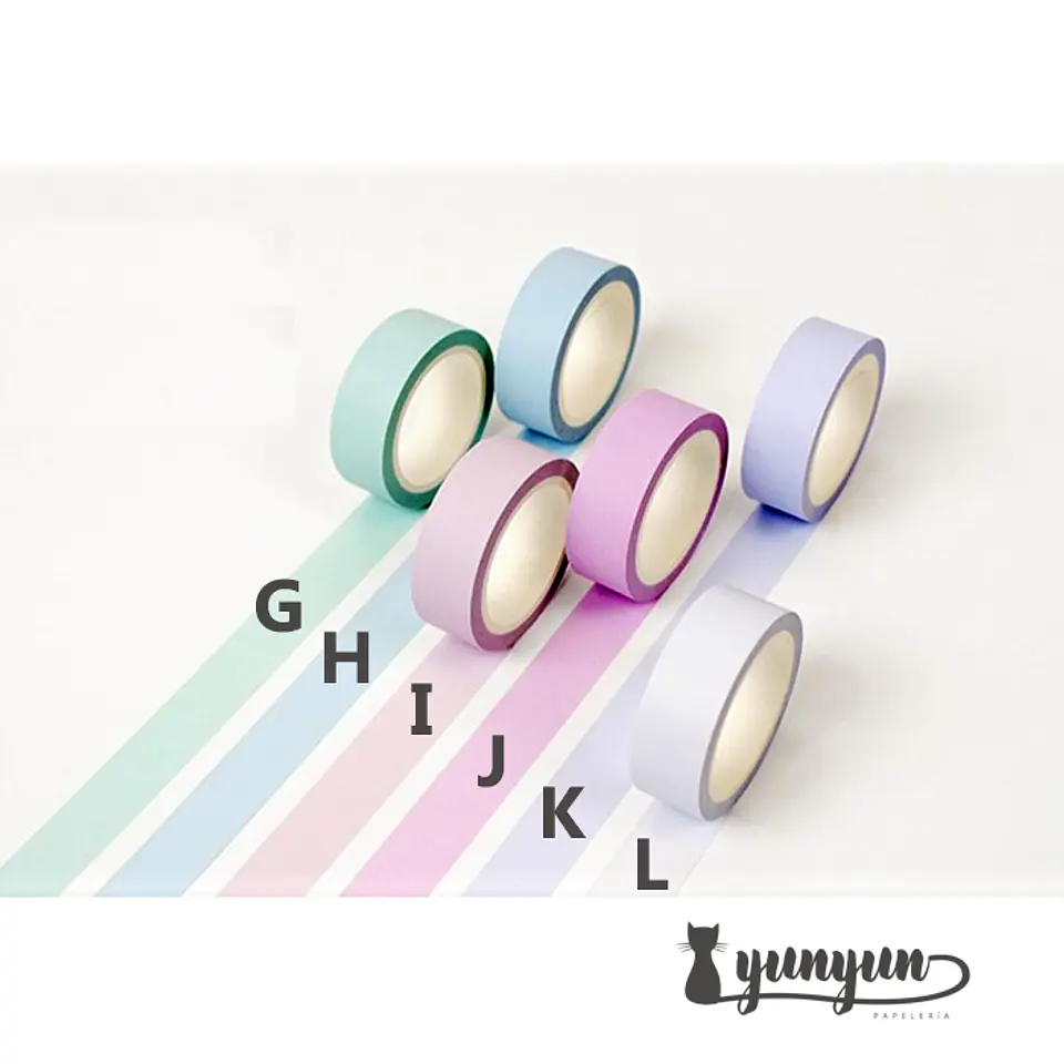 Washi Tapes Soft Colours - 1,5cm 6