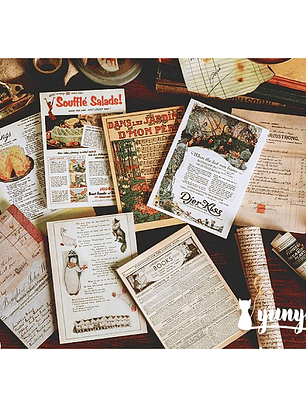 Talonario Papeles Vintage  II - 50 pzas