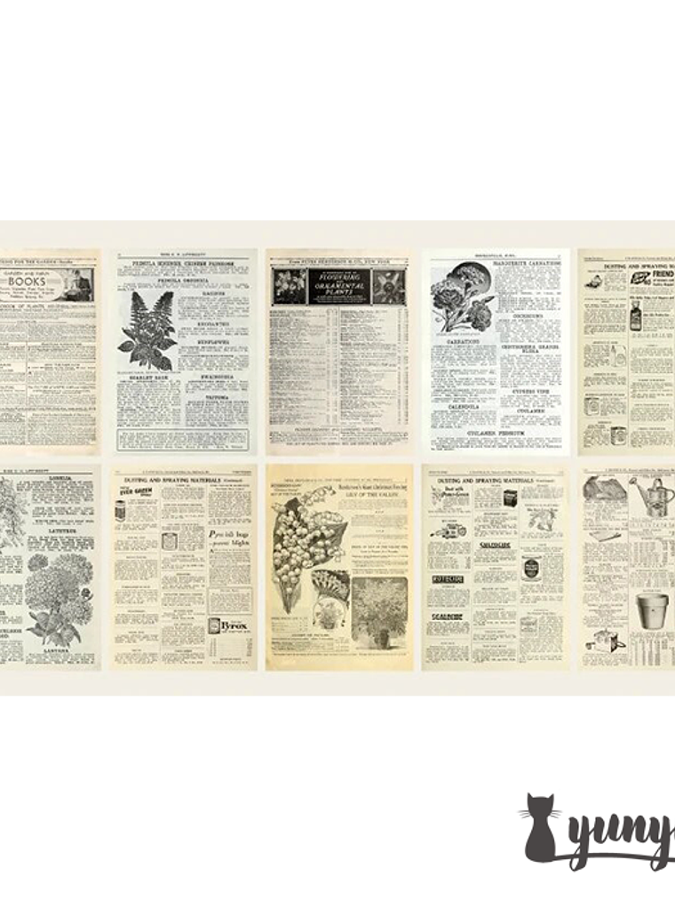 Talonario Papeles Vintage  II - 50 pzas 7