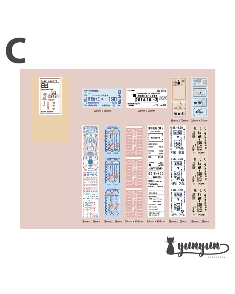 Tickets de Viaje - 50 pzas