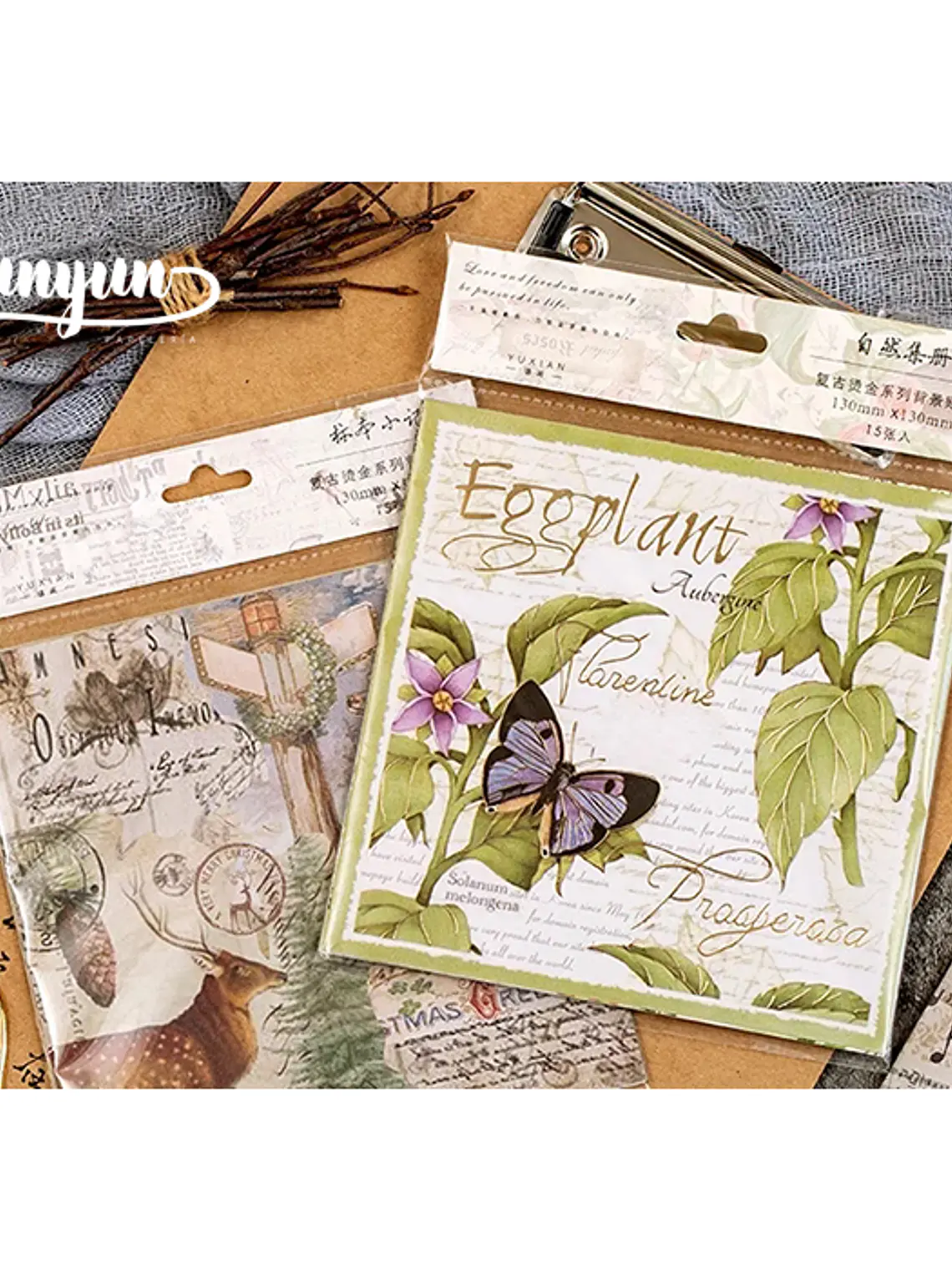 Set Papeles & Adhesivos Foil - 15 pzas 2