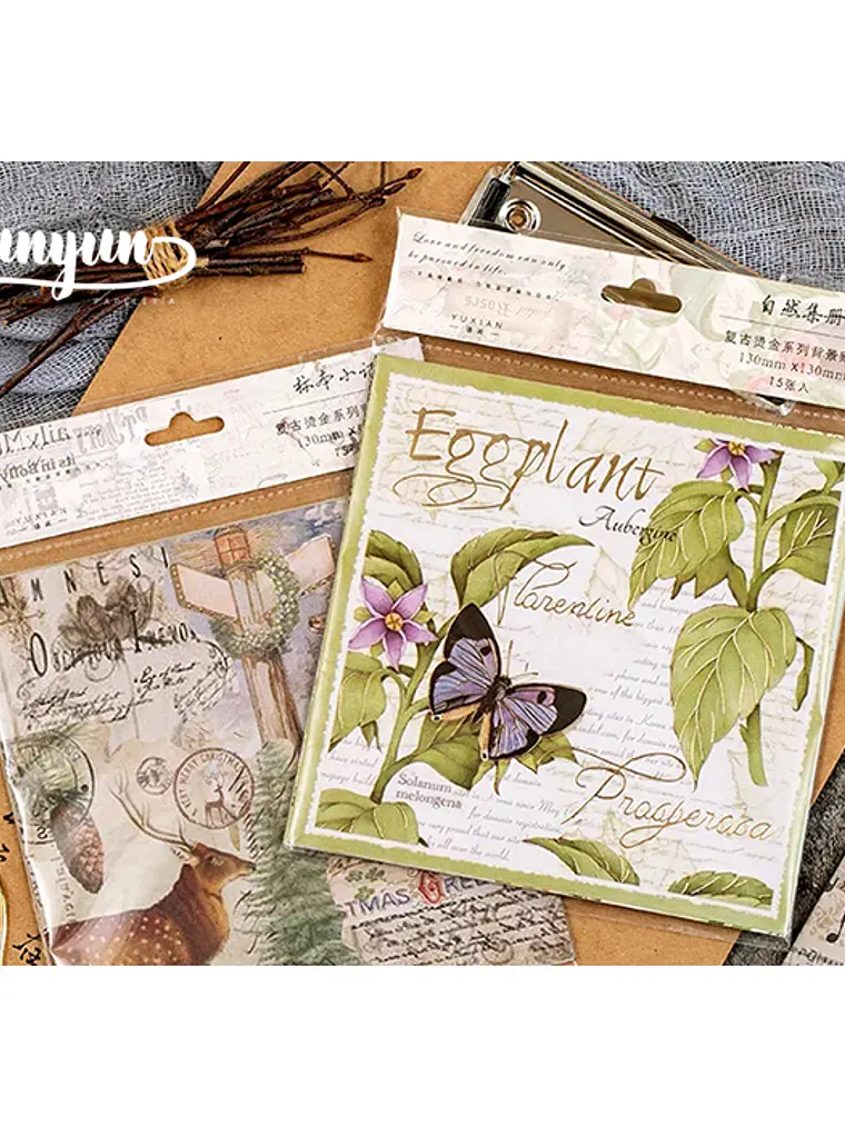 Set Papeles & Adhesivos Foil - 15 pzas 2