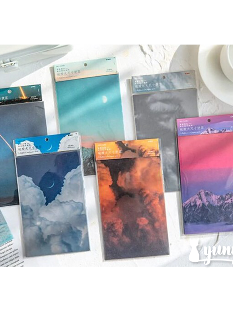 Set Papeles Mantequilla Paisajes - 15 pzas  1