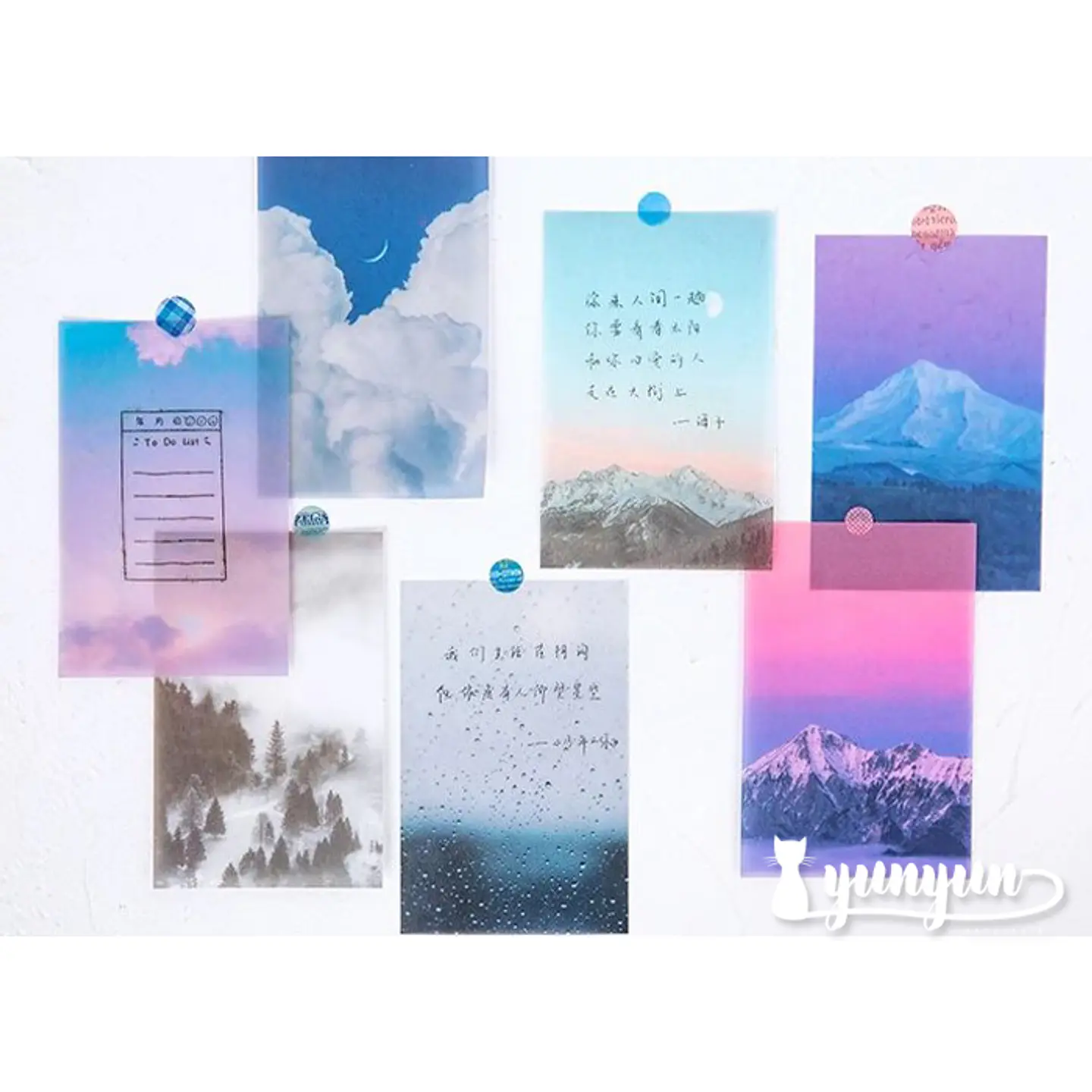 Set Papeles Mantequilla Paisajes - 15 pzas  3