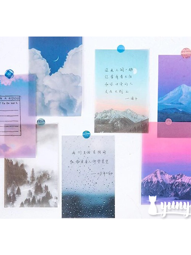 Set Papeles Mantequilla Paisajes - 15 pzas  3