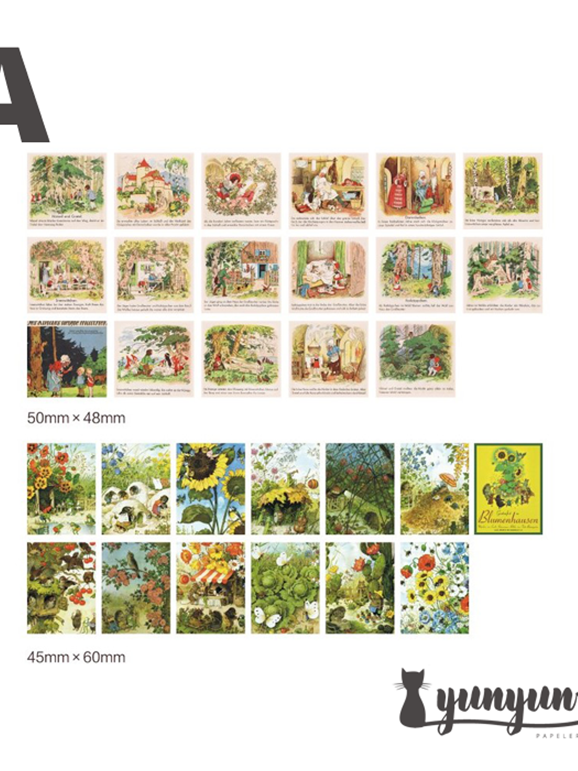Caja Stickers Ilustraciones Vintage - 60 pzas 3