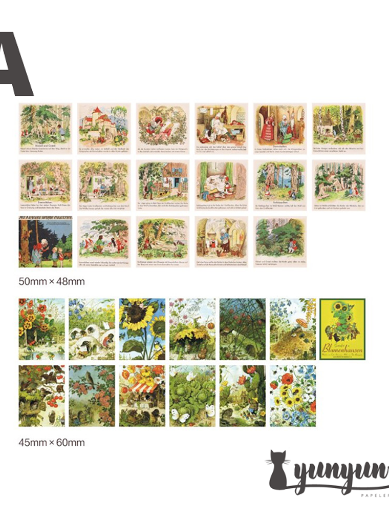 Caja Stickers Ilustraciones Vintage - 60 pzas 3