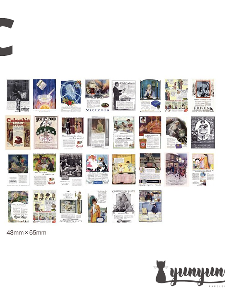 Caja Stickers Ilustraciones Vintage - 60 pzas 5