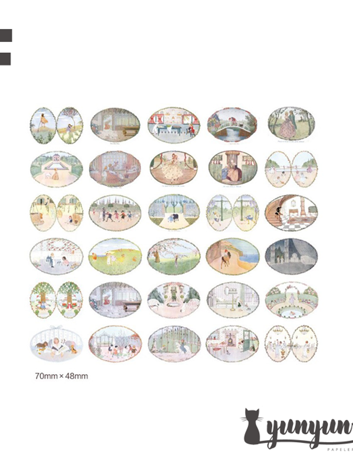 Caja Stickers Ilustraciones Vintage - 60 pzas 8