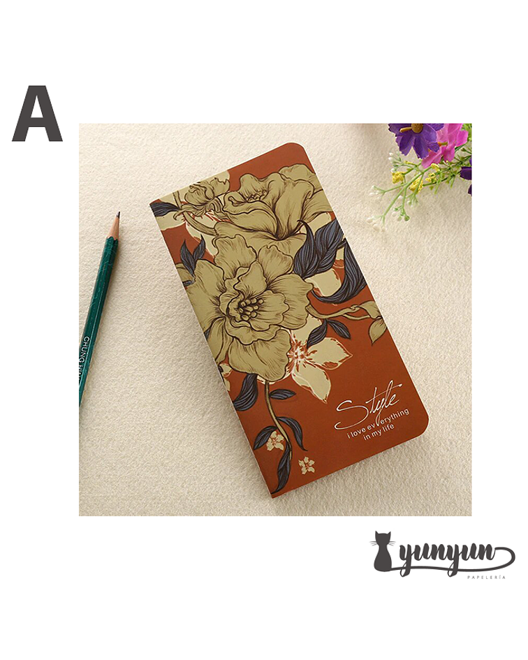 Libreta Floral - 17cm