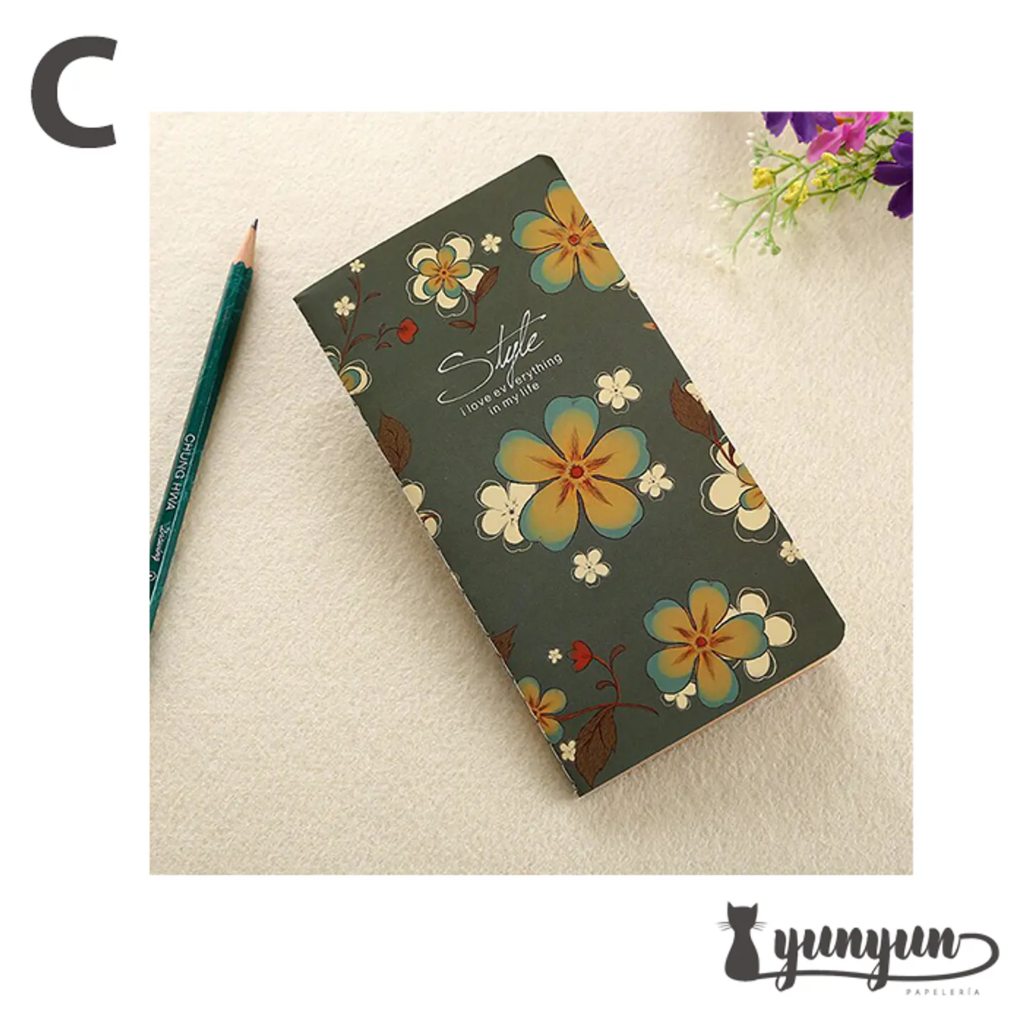 Libreta Floral - 17cm 5