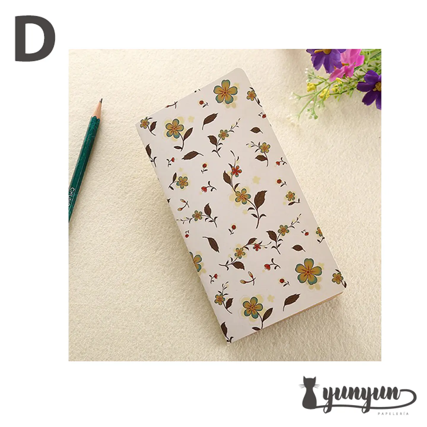 Libreta Floral - 17cm 6