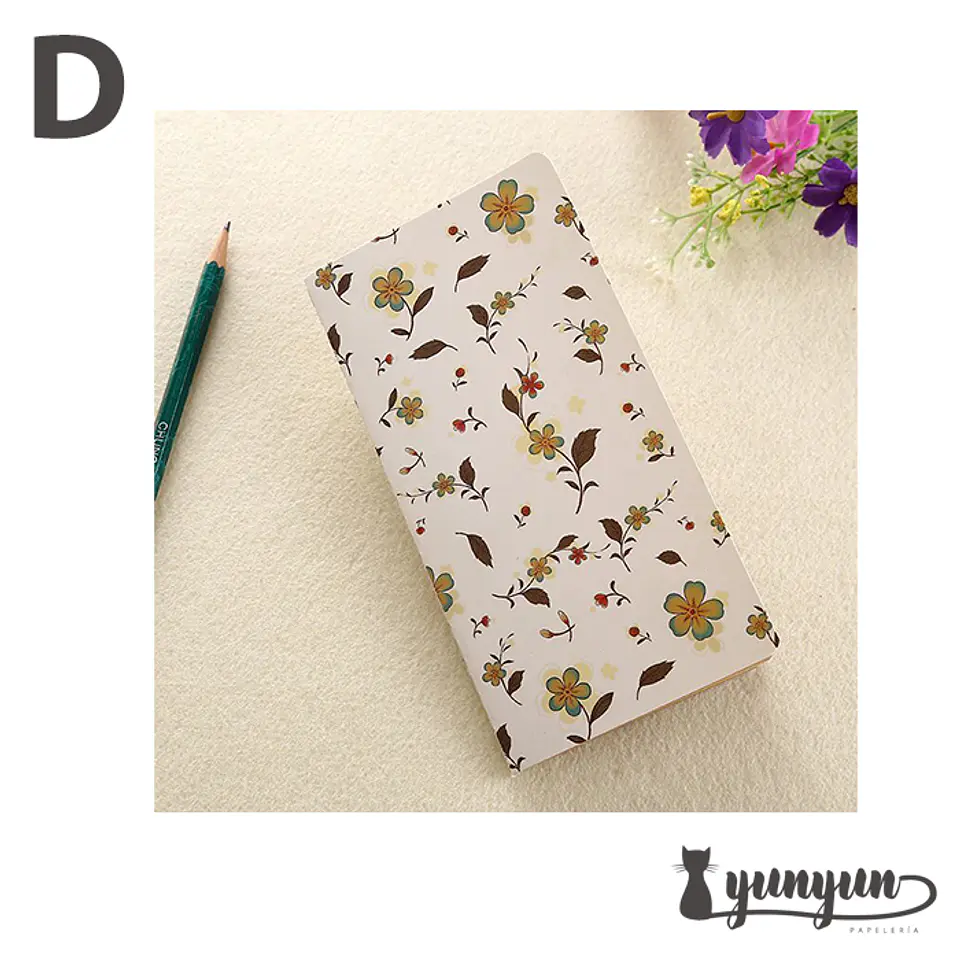Libreta Floral - 17cm 6