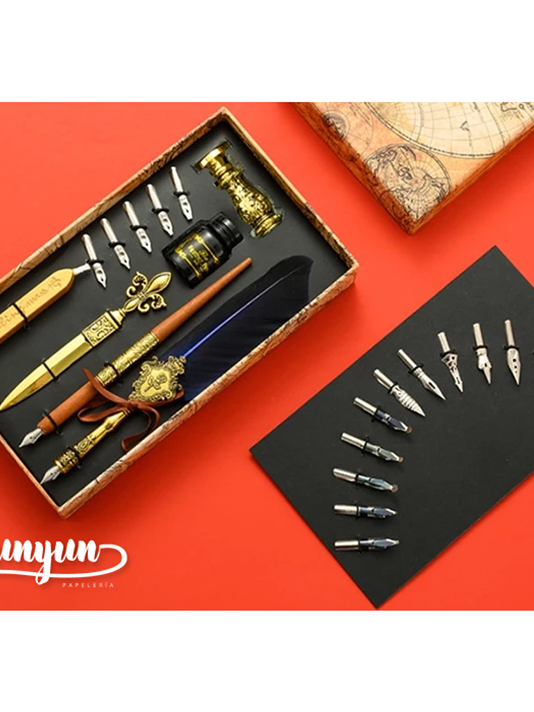 Kit Pluma de Inmersión & Lacre - Mapa Mundi 1